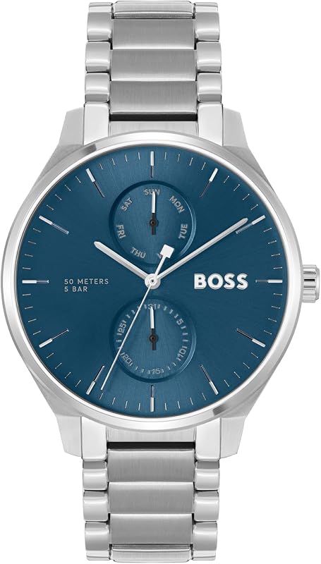Boss Reloj Analógico de Cuarzo multifunción para Hombre Colección Tyler Collection con Correa en Acero Inoxidable