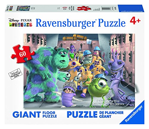 Ravensburger Disney Monsters Inc. The Whole Gang Floor 60 Piece Jigsaw Puzzle for Kids - Every Piece is Unique, Pieces Fit Together Perfectly