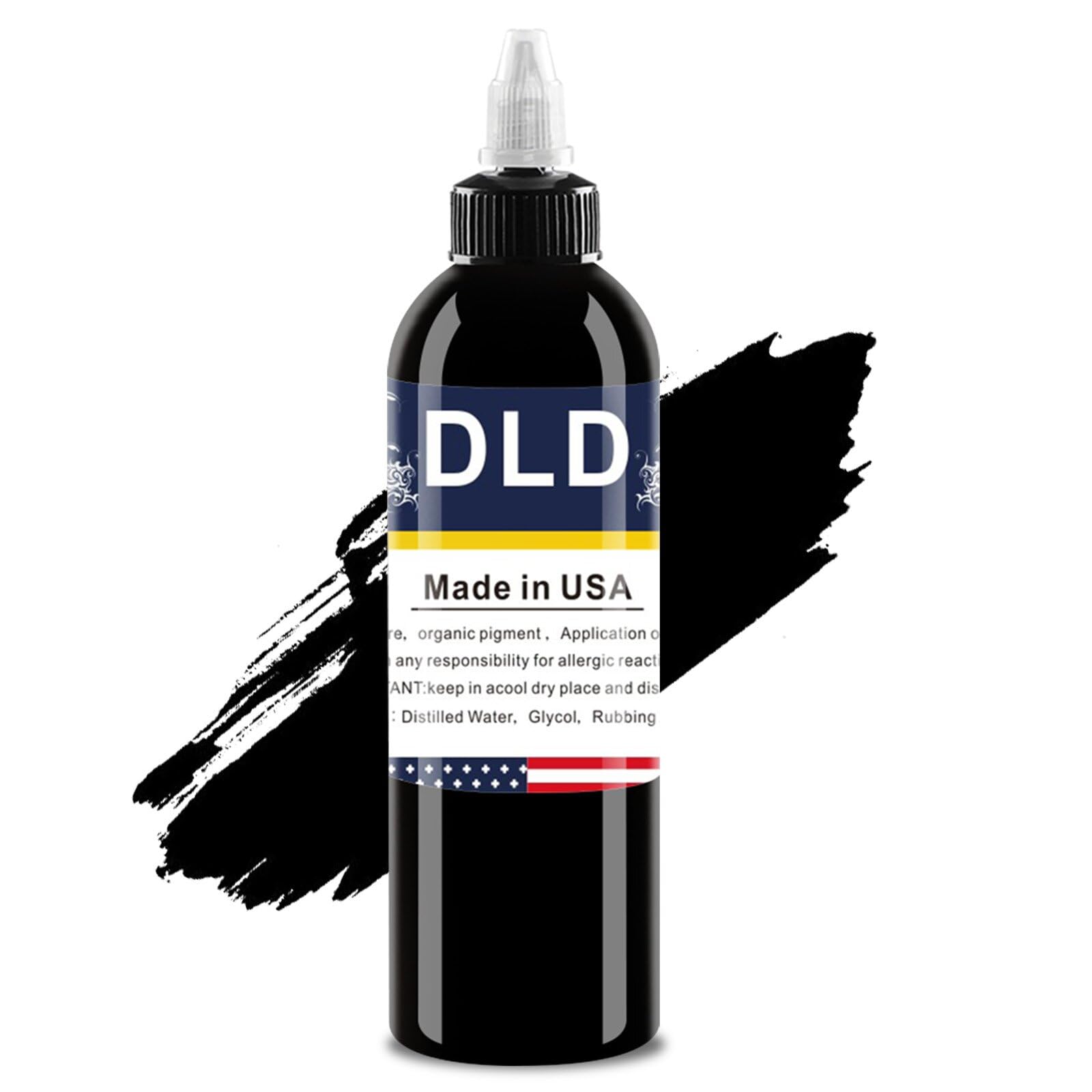 DLD Powerful Black Tattoo Ink - Permanent Black Tattoo Pigment Body Paint Color