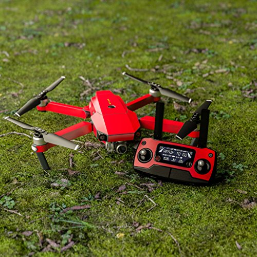 Solid State Red Decal for Drone DJI Mavic Pro Kit - Includes Drone Skin, Controller Skin and 3 Battery Skins