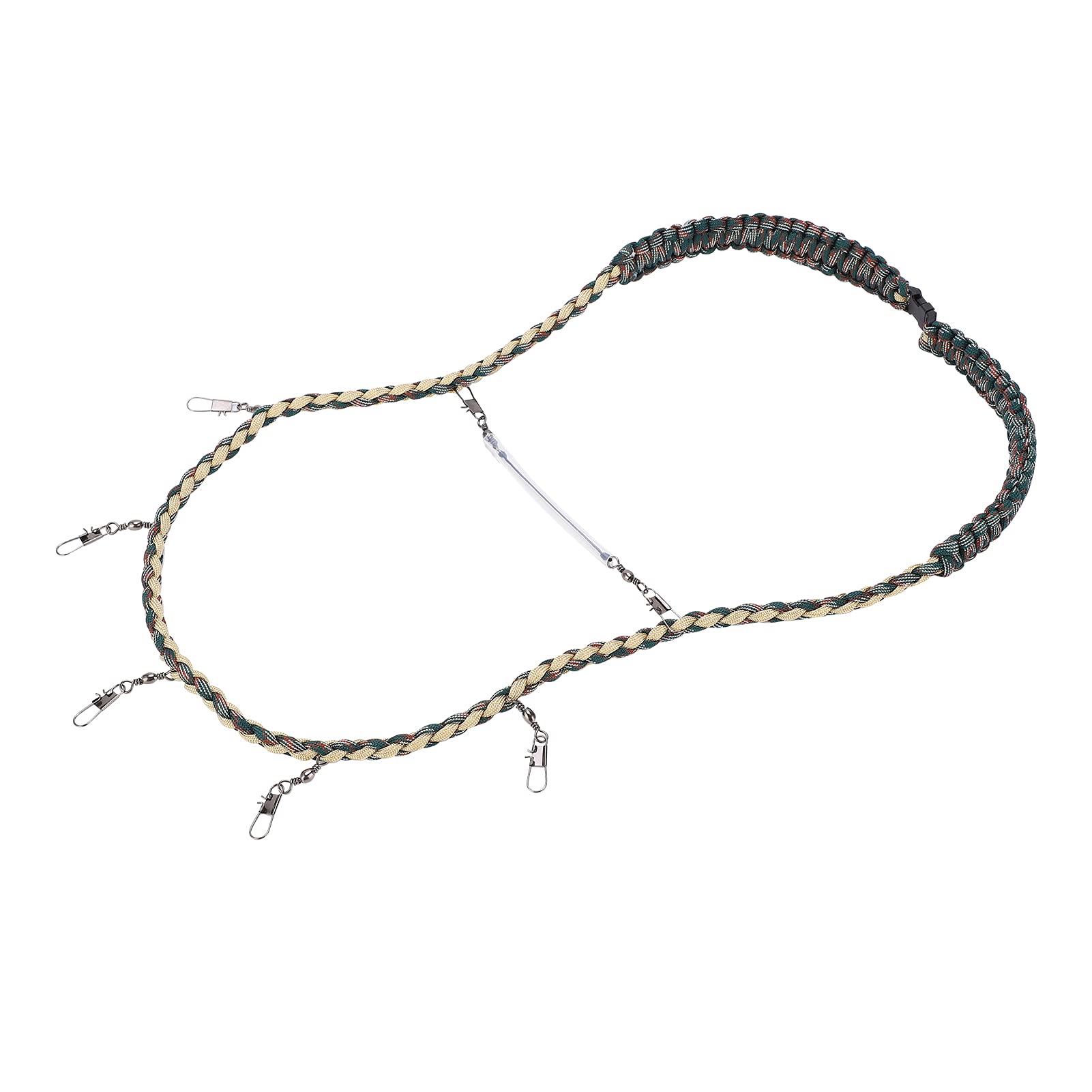 Alomejor Fly Fishing Lanyard Necklace Nylon Braided Strap Fishing Nipper Patch Forcep Holder Tools