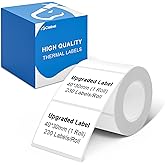 CLABEL 40 * 60 Label Maker Tape Adapted Cable Label Print Paper Standard Laminated Office Oil Proof Waterproof Tearproof Labeling Tape (40 * 30-1 Roll)