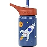 Eco Vessel Scout Kids Stainless Steel Water Bottle Sport Flip Spout Silicone Straw - 13 Ounces