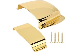 Pickup Bridge Cover Set for Jazz Bass, Iron Bass Protective Cover, Includes Pickup Cover and Bridge Cover with 4 Mounting Scr