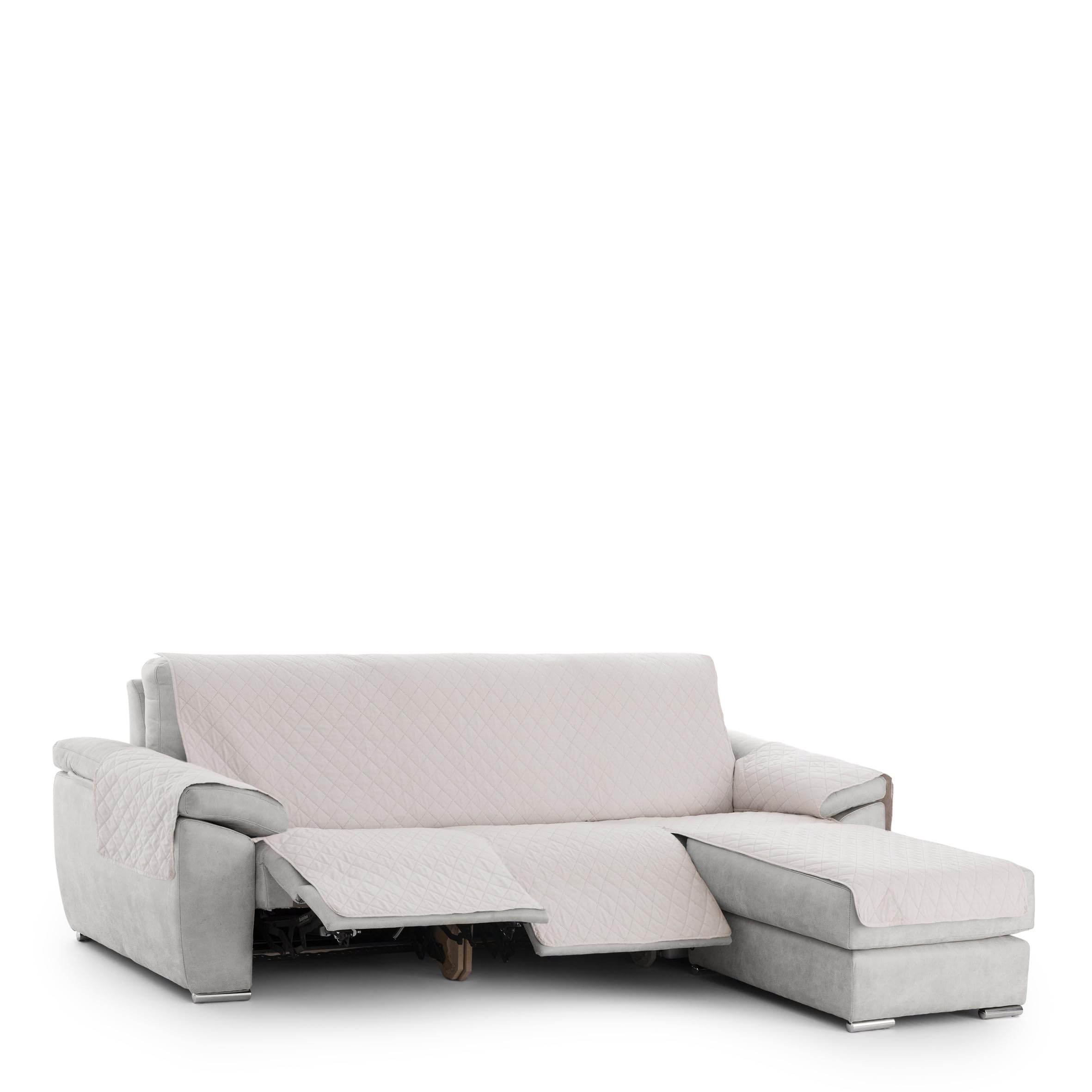 Eysa Bianco Sofa Cover Non-Slip Chaise Longue Relax Right C/01, Front View