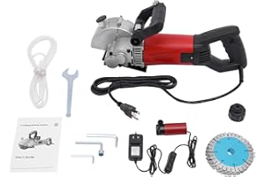 SAHUANIYE Wall Groove Cutting Machine, 2800W Slotting Machine Wall Chaser, 110V Electric Grooving Concrete Cutter, Brick Slotting Groover with Laser and Blades, Max grooving depth and Width 1.42in x 1.34in