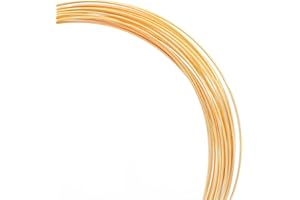 BEADIA 18K Gold Plated Wire 0.7mm 5 Meters Bead Cord for Bracelet Necklace Charm Beading Jewelry Making Findings