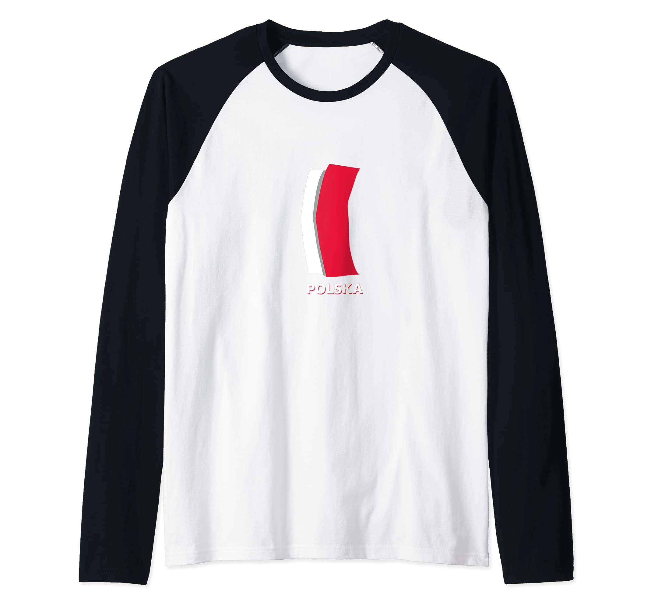 Flag Poland Raglan Baseball Tee