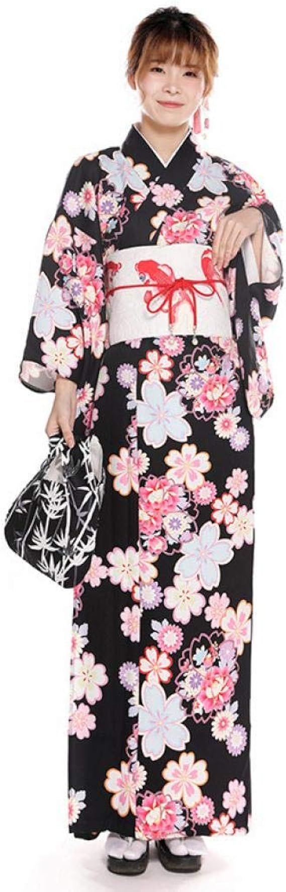 Amazon Xsongang 浴衣 レディース 花柄 和服 コスチューム 作り帯 浴衣セット 花火大会 夏祭り 盆踊り 女性用 女性浴衣 ゆかた 女性用 大人用 仕立て上がり 可愛い 浴衣 通販
