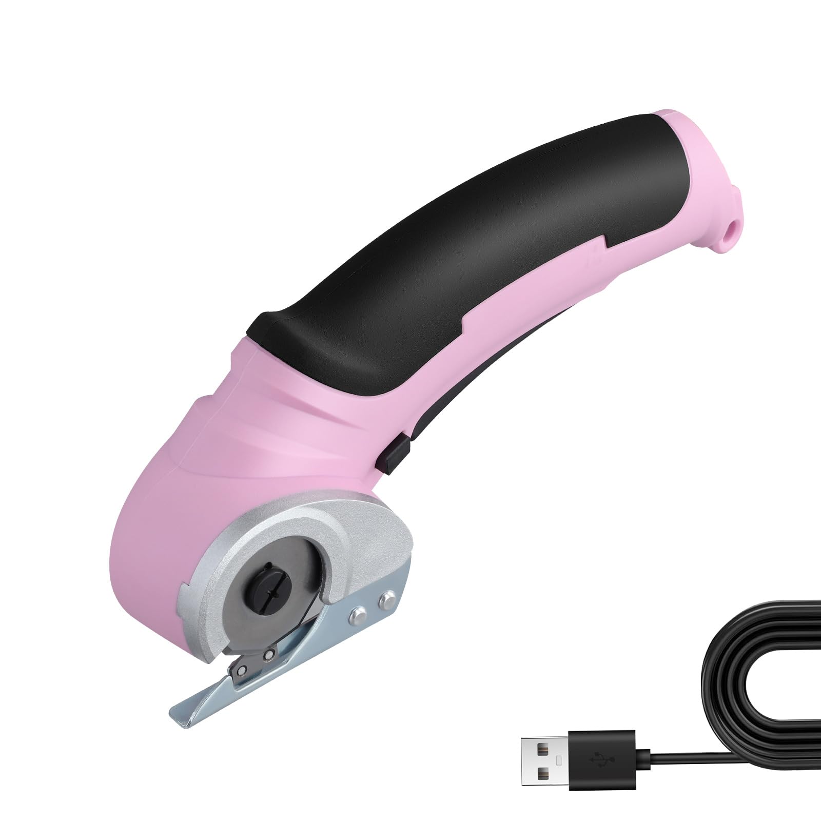 Rotary Cutter Cordless Electric Scissors for Fabric with Safety Lock, Rechargeable 4.2V 2000mAh Rotary Fabric Cutter Portable Cordless Electric Scissors for Cutting Cardboard, Fabric, Leather, Carpet