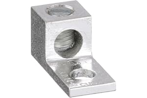 Panduit LAMA2-14-QY One-Hole Aluminum Mechanical Lug, Single Barrel Lug, Type Lama, #14 - #2 AWG, 1/4-Inch Stud Hole