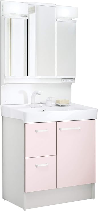 Amazon Lixil リクシル Inax 洗面化粧台 セット D7シリーズ シングルレバー洗髪シャワー水栓 引出タイプ パステルピンク 間口750mm D7h5 755sy W Hp2w 3面鏡全収納タイプ Led くもり止めコート Md7x3 753tyju Diy 工具 ガーデン
