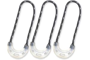 munkees Zipper Puller Replacement Nylon Pull Rope 3 in Pack U-Shape,Glow in The Dark,Grey