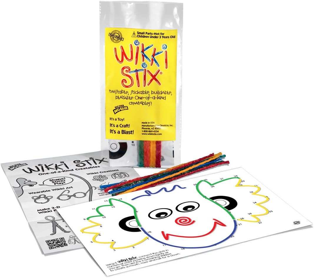WikkiStix 108 Birthday Fun Favors, Pack of 20 Molding & Sculpting Sticks: Toys & Games