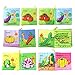 Coolplay Baby Books with Sound Buttons, Soft Cloth Book for Infant First Learning Book with Rustling Sound Crinkle Fruits Vehicles Vegetables Shape and Color Book - Pack of 4
