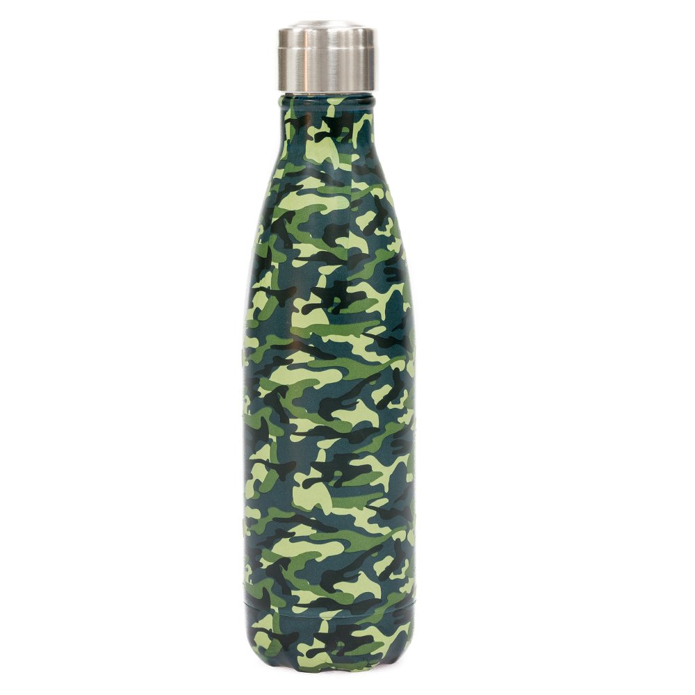 YOKO DESIGN Stainless Steel Bottle, stainless steel, camouflage, 500 ml