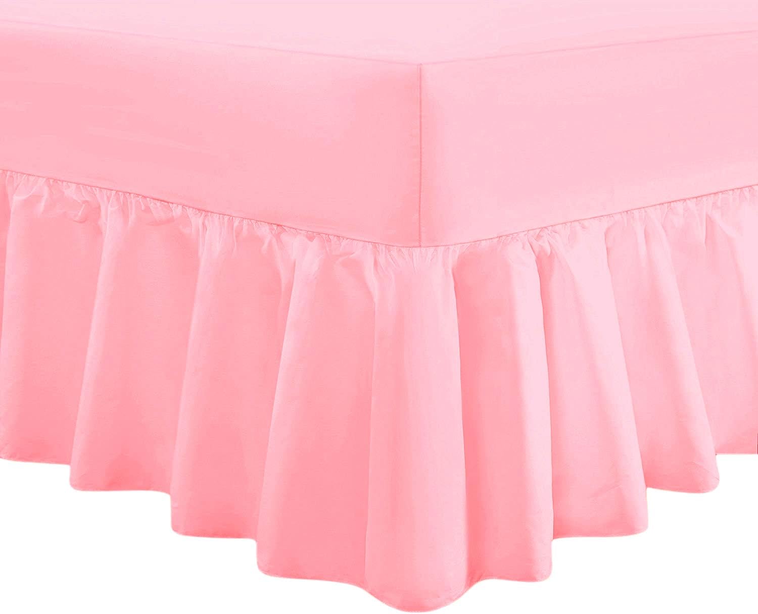 Linen Zone Extra Deep Fitted Frilled Valance Bed Sheet Easy Care 18