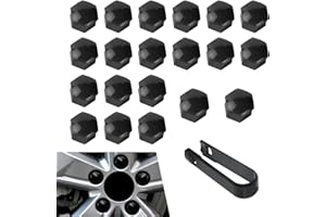 GUNROIL Black Lug Nut Covers, 21MM Hexagonal Nut Covers with Removal Tool, Wheel Bolt Dust Caps, Car Wheel Nut Caps for Most Cars