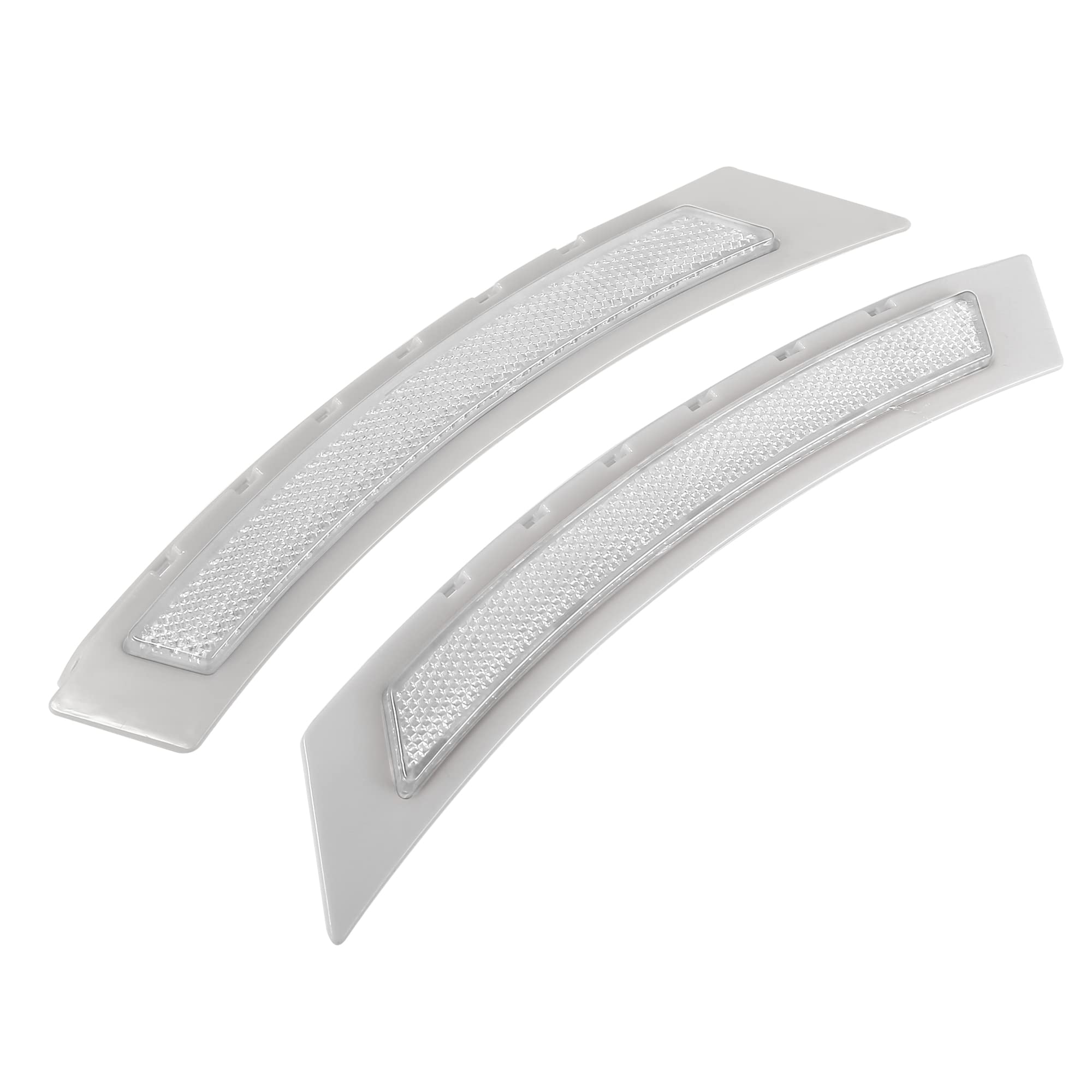 Photo 1 of X AUTOHAUX Pair 63147185743 63147185744 Front Bumper Reflector Side Marker for BMW 5 Series E60 LCI 2008-2010 Replace Original Reflector White