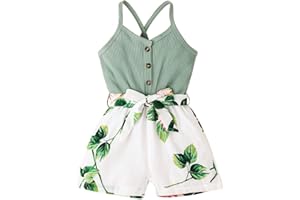 Toddler Baby Girls Summer Clothes Teen Kids Sleeveless Rompers Jumpsuit Overalls One-Piece Skirt Outfits