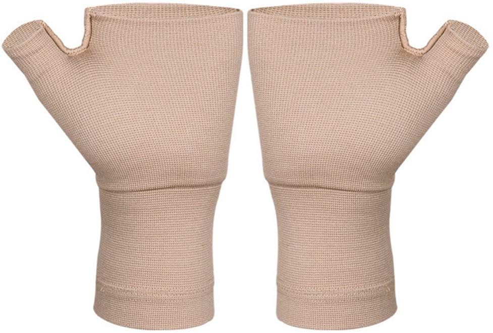 EXCEART 1 Pair Wrist Thumb Support Sleeve Arthritis Compression Gloves Fingerless Sports Wrist Brace for Arthritis Carpal Tunnel Therapy Wrist Pain Relief Heat Effect M