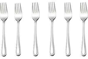 LIANYU 6-Piece Toddler Utensils Forks, Kids Silverware Forks for 2-10 Year Old, Children Cutlery Flatware Set, Kids Child Utensils for Home Preschools, Dishwasher Safe