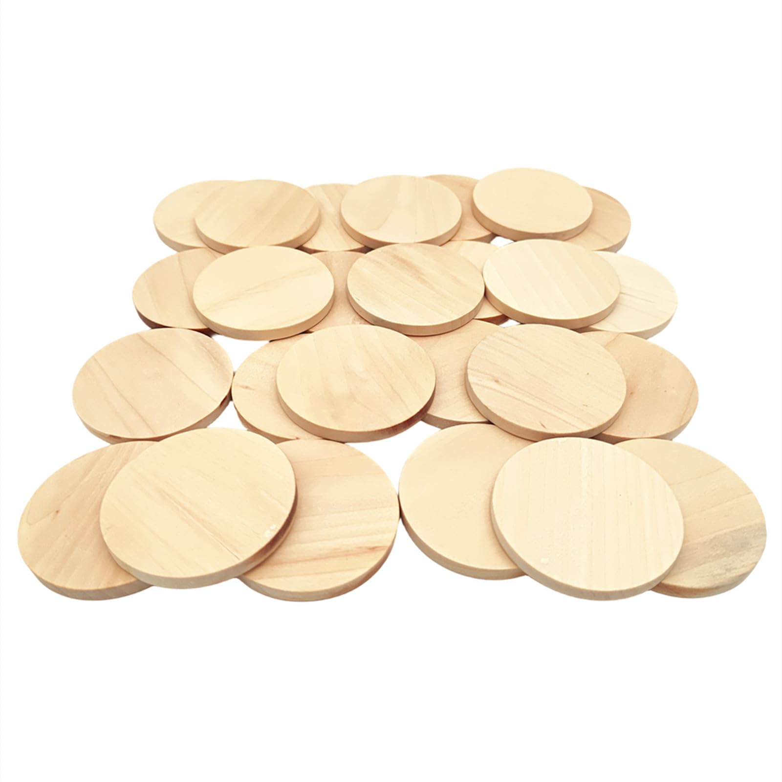 100PCS Natural Wood Slices Blank Round Wooden Discs Unfinished Wood Circles Blank Wooden Ornaments for DIY Crafts (5cm)
