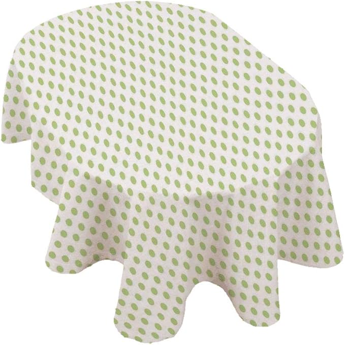 Green Oval Tablecloth,Vintage Old Fashioned Pattern with Green Colored