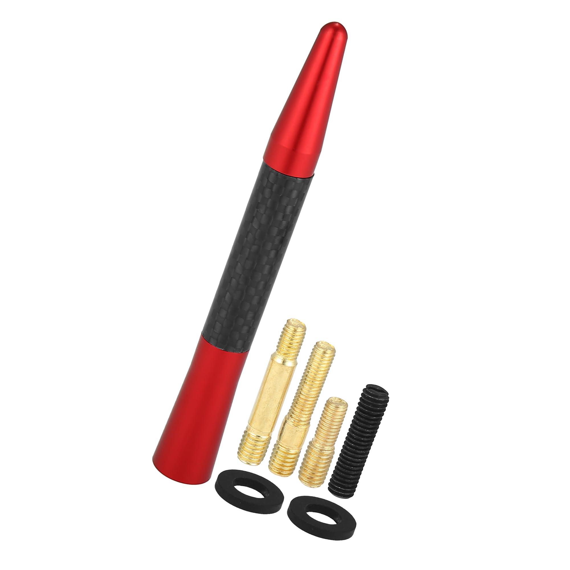 Motoforti Universal Car Decorative Antenna, Metal, Red, 1 Set