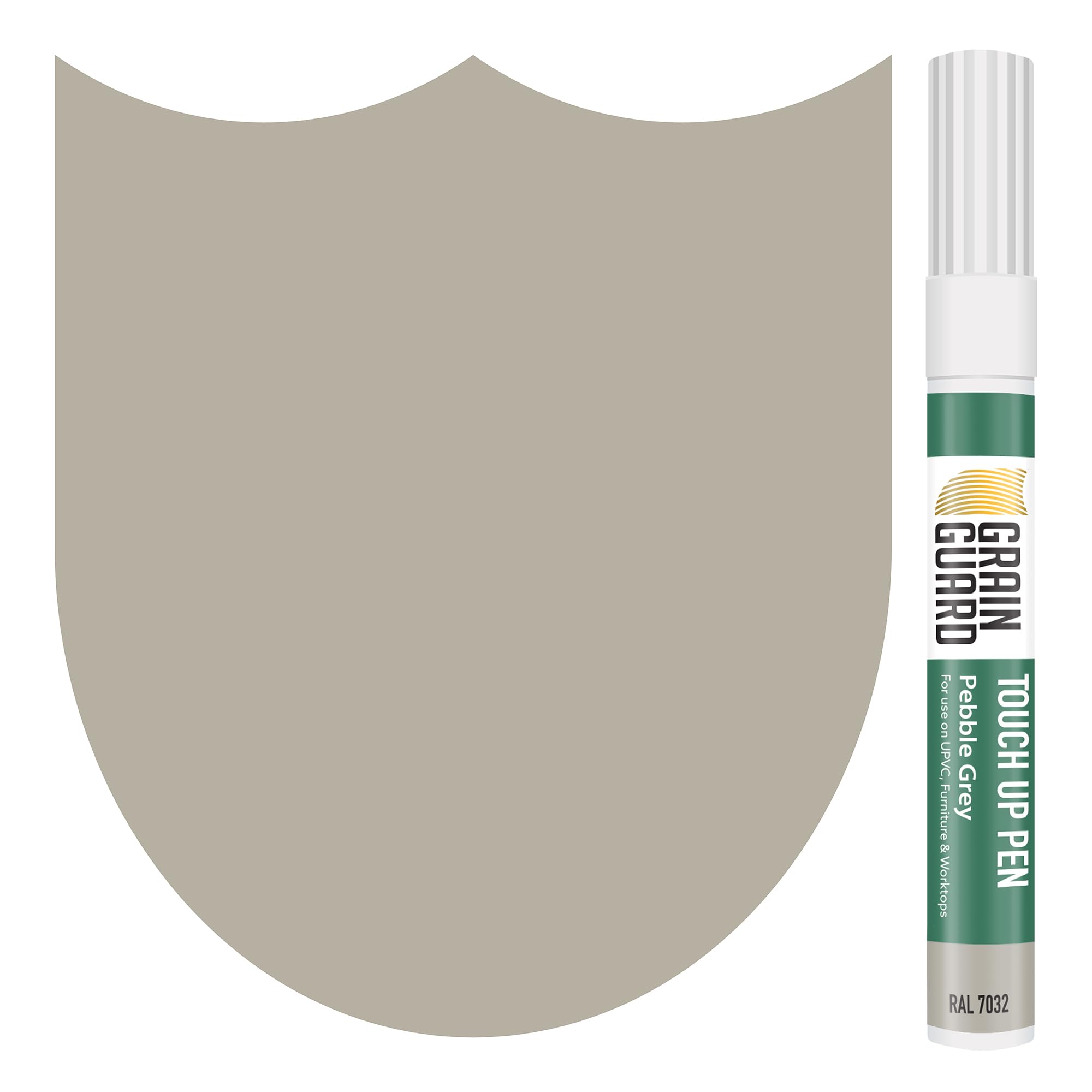 GRAIN GUARD Touch-Up & Scratch Repair Pens | Pebble Grey (RAL 7032) | Touch-Up Pens: Furniture, Kitchen Units, Worktops, Doors & Windows | Wood, Metal, Hard Plastics, UPVC | Fast Drying | 10ml