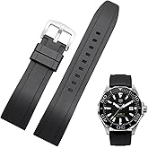 Nixiamy Rubber Watch Bands Quick Release Soft Fluororubber Watch Bands 19mm 20mm 21mm 22mm FKM Rubbe Watch Strap Universal Replacement Band Strap for Men Women