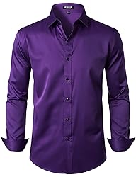 JEMITOP Men's Stretch Wrinkle Free Dress Shirts