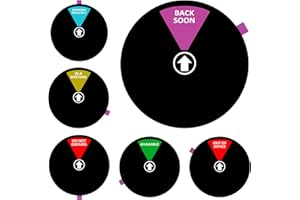 BLIRIK Office Door Sign,6 Inch,Do Not Disturb,Available,Back Soon,in A Meeting,Out of Office,Working Remotely Sign,Magnetic Door Sign for Office Room, Conference Room Any Room That Needs Privacy-Black