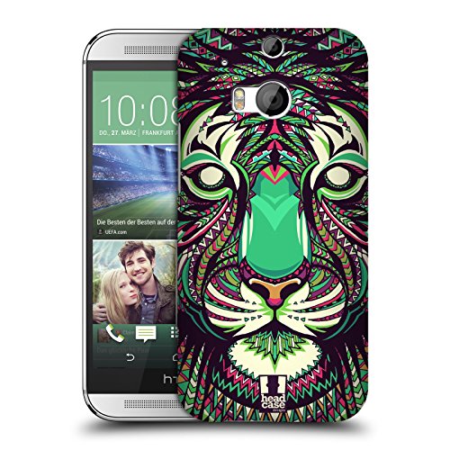 Head Case Designs Tiger Aztec Animal Faces 2 Hard Back Case for HTC One M8 / M8 Dual Sim