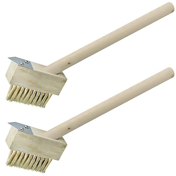 COMFOUR® 2X Weed Brush with Steel bristles, Joint Brush with Wooden