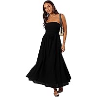 kenna strapless a-line dress Giavana Strapless Layered Midi Dress Pale Blue main image 0
