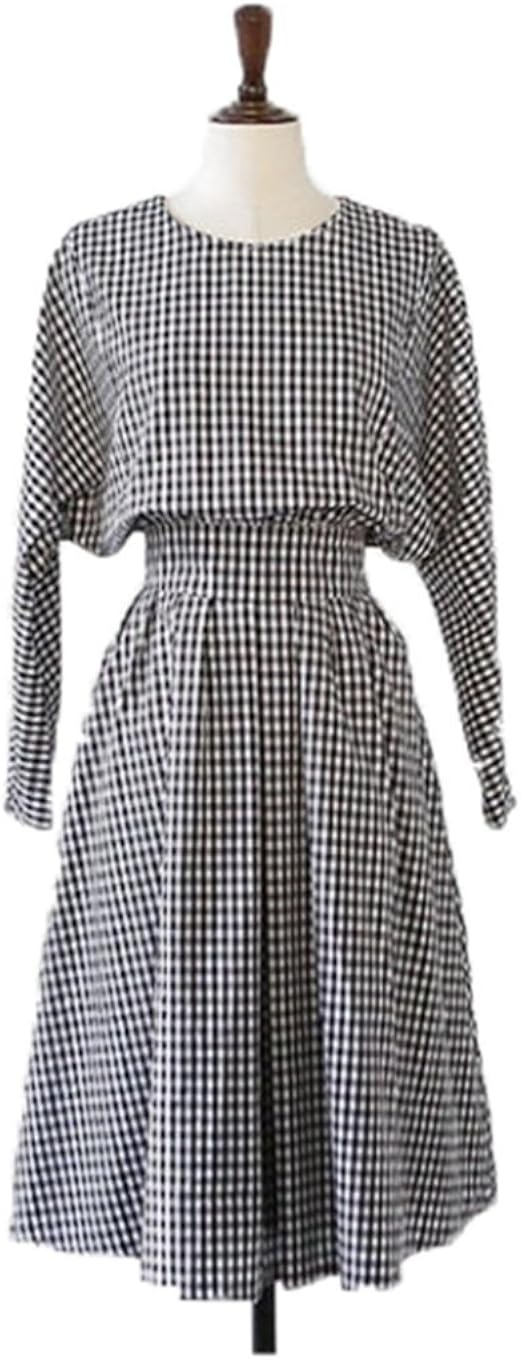 Amazon Jingchuan 白ワンピース マキシ丈ワンピースチェック柄上品のワンピースレディース ワンピース L ワンピース チュニック 通販