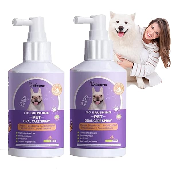 COLORCASA 2 PCS PET ORAL CARE SPRAY,2023 NEW PET CLEAN TEETH SPRAY,PET CLEAN TEETH CLEANING SPRAY FOR DOGS & CATS,PET ORAL SPRAY CLEAN TEETH,PETCLEAN NO BRUSHING PET ORAL CARE SPRAY