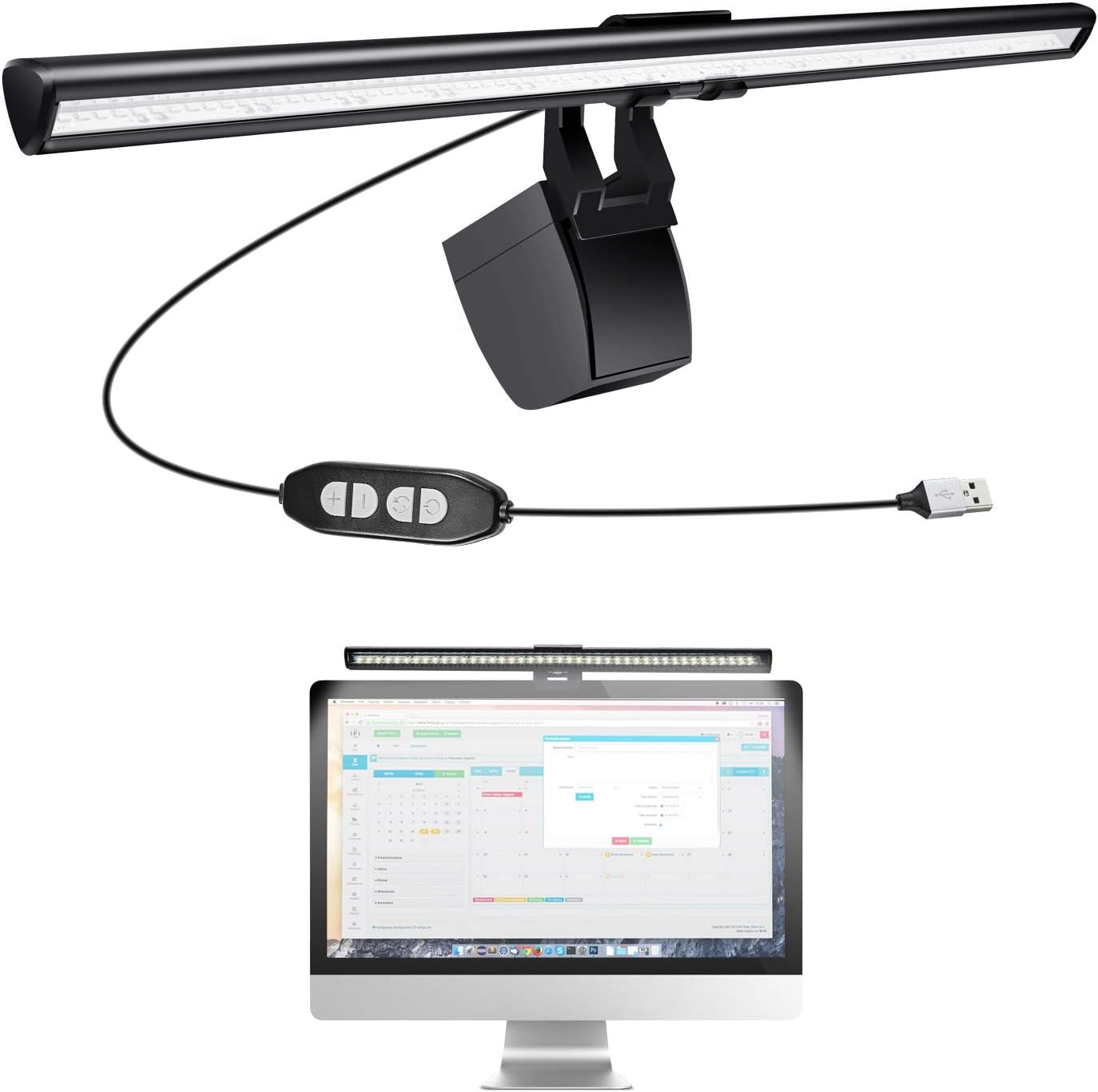 Lepro LED Clip-on Desk Lamp, Dimmable USB Reading Light With Clamp, 3 Color Modes, 10 Brightness Levels, For Home, Office, Dorm, Nail Table - View #6