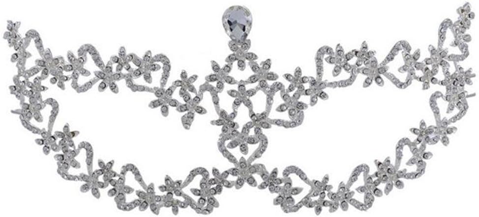 1 PC Women's Girl Msake Bridal Accessories Dance Party Halloween Mask Glitter Rhinestone Flowers Fashion Fantasy Handmade DIY Head, For Party, Wedding