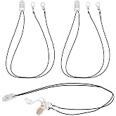Flutesan 3 Pack Hearing Aid Anti Lost Clips with Lanyard, Secure Retention Cord Holder for Elderly, Lightweight Hearing Aid Safety Clip Accessories for Amplifiers