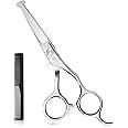6.1 inch Kids Hair Cutting Scissors Safety Rounded Tips Haircut Scissors, K KaCaKaCa Professional Safe Hair Cutting Shears for Baby, Toddler, Children, Women and Men, Barber, Salon and Home Use