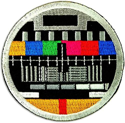 TV Test Retro Patch Embroidered Iron on Patches #F