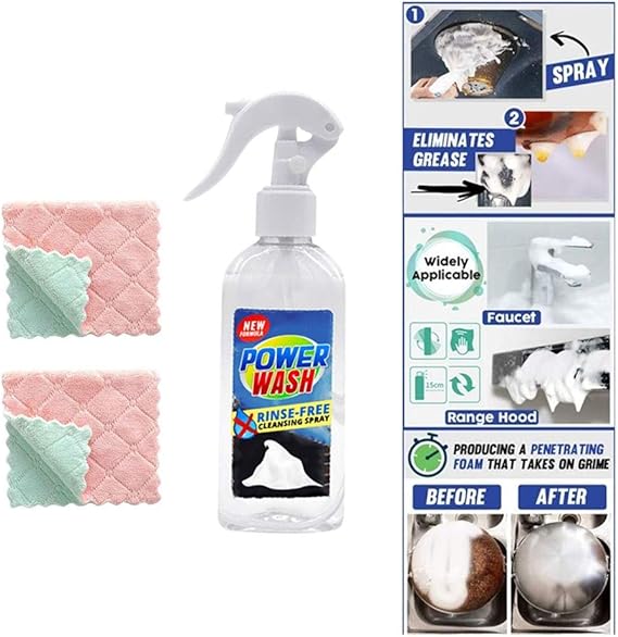 Multi Purpose Foam Cleaner Rinse Free Cleansing Spray Hot Sale Kitchen Bubble Cleaner Foam Spray Mould Remover Multi Function Heavy Duty Cleaner All Purpose Cleaner Grease Cleaner Cleaning Towel Amazon Co Uk Grocery