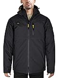 HARD LAND Men’s Down Winter Coats Waterproof Parka Work Jacket with Removable Hood