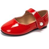 FUNKYMONKEY Toddler/Little Girl Mary Jane Dress Shoes Casual Slip on Ballet Flat