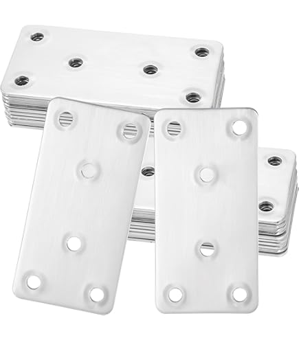 ZOENHOU 40 PCS Ending Bracket Plate With Screws, 4 X 2 Inch Heavy Duty - View #8