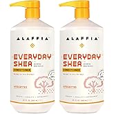 Alaffia EveryDay Shea Conditioner, Moisturizes, Restores and Protects, Made with Fair Trade Shea Butter, Cruelty Free, No Parabens, Vegan, Unscented, 2 Pack, 32 Fl Oz Ea