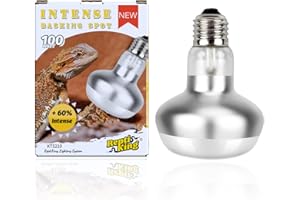 ReptiKing Basking Light for Reptiles, 1-Pack 100W Upgraded Intense Basking Spot, Reptile Basking Bulb Light, UVA Heat Lamp Bulb for Bearded Dragon