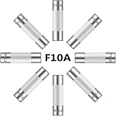 ALLECIN 10A 250V 5x20MM Fast Blow Ceramic Fuses 10 Amp 250 Volt 0.2 x 0.78 Inch Fast-Acting Tube Fuse F10AL250V (Pack of 20Pcs)